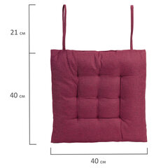 Подушка на стул &laquo;РОГОЖКА&raquo;, 40&times;40 см, полиэстер, бордовая, PRIMILA (ПРИМИЛА) LUX, 700502