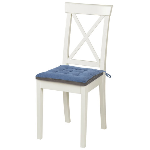 Подушка на стул "РОГОЖКА", 40x40 см, полиэстер, синяя, PRIMILA (ПРИМИЛА) LUX, 700503