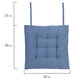 Подушка на стул "РОГОЖКА", 40x40 см, полиэстер, синяя, PRIMILA (ПРИМИЛА) LUX, 700503