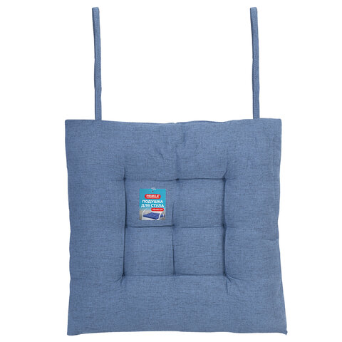 Подушка на стул "РОГОЖКА", 40x40 см, полиэстер, синяя, PRIMILA (ПРИМИЛА) LUX, 700503