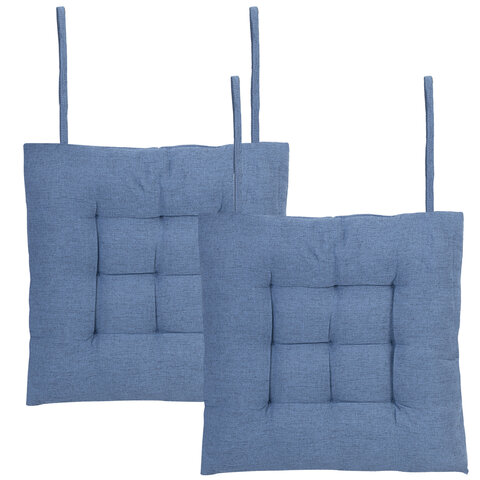 Подушка на стул "РОГОЖКА", 40x40 см, полиэстер, синяя, PRIMILA (ПРИМИЛА) LUX, 700503