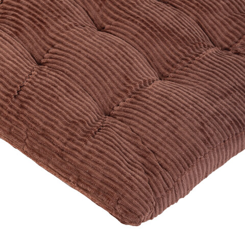 Подушка на стул "ВЕЛЬВЕТ" 38х38 см, полиэстер, коричневая, PRIMILA (ПРИМИЛА) CLASSIC, 700506