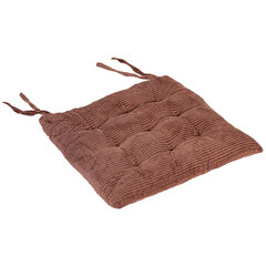 Подушка на стул &laquo;ВЕЛЬВЕТ&raquo; 38&times;38 см, полиэстер, коричневая, PRIMILA (ПРИМИЛА) CLASSIC, 700506