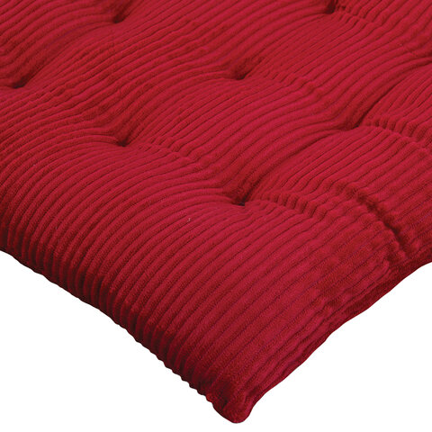 Подушка на стул "ВЕЛЬВЕТ" 38х38 см, полиэстер, бордовая, PRIMILA (ПРИМИЛА) CLASSIC, 700507