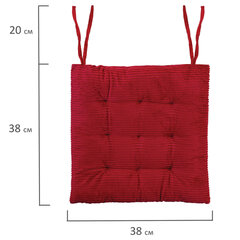 Подушка на стул &laquo;ВЕЛЬВЕТ&raquo; 38&times;38 см, полиэстер, бордовая, PRIMILA (ПРИМИЛА) CLASSIC, 700507