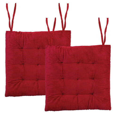 Подушка на стул "ВЕЛЬВЕТ" 38х38 см, полиэстер, бордовая, PRIMILA (ПРИМИЛА) CLASSIC, 700507