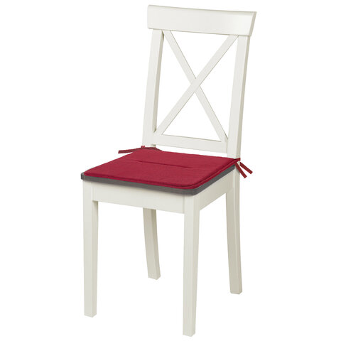 Подушка на стул плоская "РОГОЖКА" 37x37 см, полиэстер, бордовая, PRIMILA (ПРИМИЛА) STANDARD, 700510