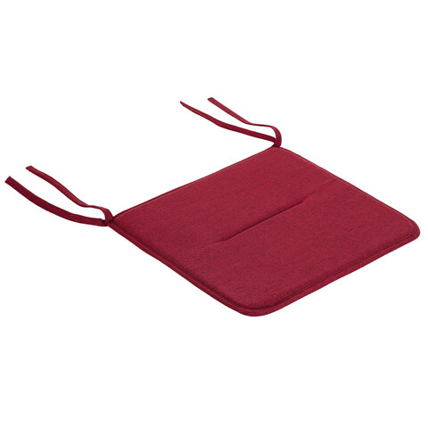 Подушка на стул плоская "РОГОЖКА" 37x37 см, полиэстер, бордовая, PRIMILA (ПРИМИЛА) STANDARD, 700510