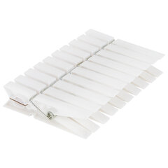 Прищепки бельевые 7,8 см, КОМПЛЕКТ 10 штук, пластик, белые, PRIMILA (ПРИМИЛА) ORIGINAL, 700512