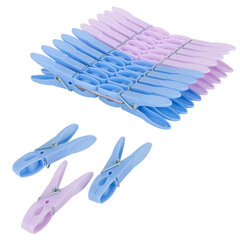 Прищепки бельевые 7,3 см, КОМПЛЕКТ 20 штук, пластик, ассорти, PRIMILA (ПРИМИЛА) CLASSIC, 700515