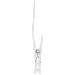 Прищепки бельевые с крючком 13 см, КОМПЛЕКТ 5 штук, пластик, белые, PRIMILA (ПРИМИЛА) EXTRA, 700518