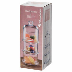 Менажница этажерка с крышкой, 3 емкости, высота 222 мм, стекло, PASABAHCE &laquo;VILLA PATISSERIE&raquo;, фирменная подарочная упаковка, 96986