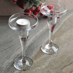 Подсвечник, 170 мм, КОМПЛЕКТ 2 штуки, стекло, PASABAHCE &laquo;БЕЙЗИК&raquo;, фирменная подарочная упаковка, 44021