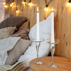 Подсвечник, 170 мм, КОМПЛЕКТ 2 штуки, стекло, PASABAHCE &laquo;БЕЙЗИК&raquo;, фирменная подарочная упаковка, 44021