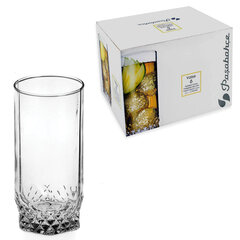 Стакан высокий, объем 290 мл, КОМПЛЕКТ 6 штук, стекло, PASABAHCE "ВАЛЬС", фирменная подарочная упаковка, 42942