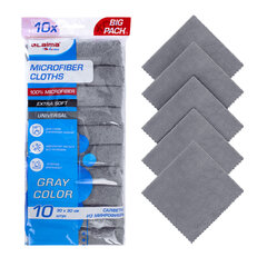 Салфетки из МИКРОФИБРЫ 30&times;30 см, GRAY, big pack, КОМПЛЕКТ 10 штук, 180 г/<wbr/>м<sup>2</sup>, LAIMA HOME, 700609