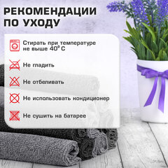 Салфетки из МИКРОФИБРЫ 30х30 см, GRAY &amp; BLACK, big pack, КОМПЛЕКТ 10 штук, 180 г/м2, LAIMA HOME, 700610