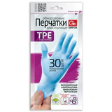 Перчатки одноразовые эластомер TPE, КОМПЛЕКТ 15 пар (30 шт.), размер универсальный, GRIFON, 303-044