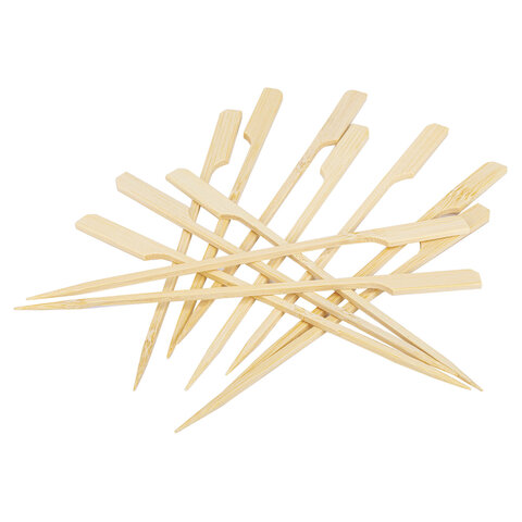 Пики для канапе бамбуковые ГОЛЬФ 15 см, 100 шт., КП, 133045