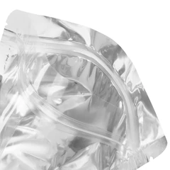 Пакеты дой-пак с замком ZIP LOCK, металлизированная + прозрачная стенка, 120&times;200 + 40 мм, КОМПЛЕКТ 100 штук, 70 мкм, BRAUBERG, 700683