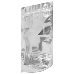 Пакеты дой-пак с замком ZIP LOCK, металлизированная + прозрачная стенка, 180х260 + 40 мм, КОМПЛЕКТ 100 штук, 70 мкм, BRAUBERG, 700686