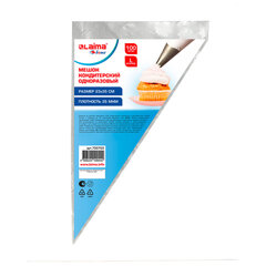 Мешок кондитерский одноразовый 23&times;35 см, размер L, КОМПЛЕКТ 100 штук, 35 мкм, LAIMA Home, 700703