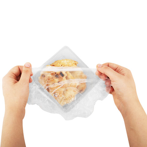 Пакеты-шапочки для хранения продуктов, на резинке диаметром до 38 см, КОМПЛЕКТ 100 штук, LAIMA Home, 700704 - фото 4