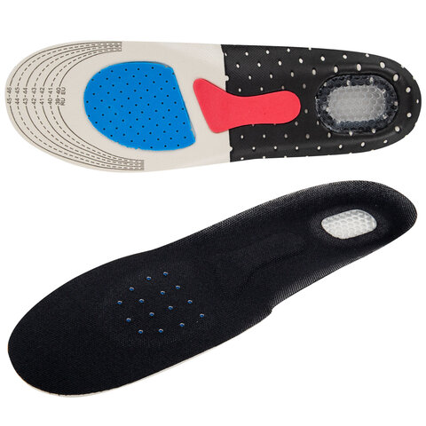 Стельки для обуви СПОРТИВНЫЕ, материал EVA SPORT, размер RU 39-45/EU 40-46, SHEGRA (ШЕГРА), 700747