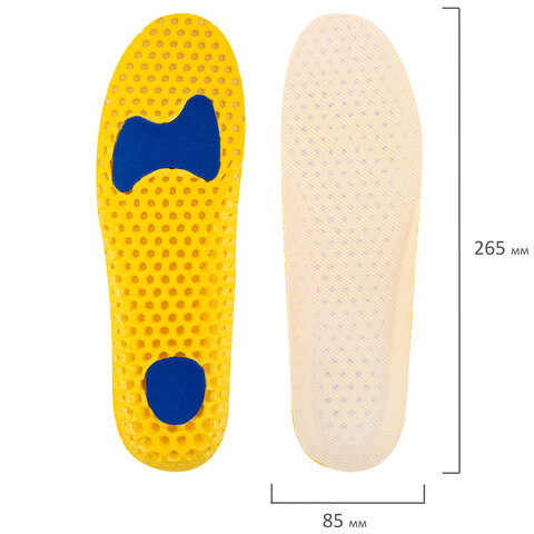 Стельки для обуви АНАТОМИЧЕСКИЕ СУПЕРДЫШАЩИЕ, материал EVA, р.RU 34-40/EU 35-41,SHEGRA(ШЕГРА),700750