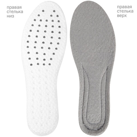 Стельки для обуви ЗИМНИЕ УТЕПЛЕННЫЕ, материал PU PRO, р. RU 39-44 / EU 40-45, SHEGRA (ШЕГРА), 700758