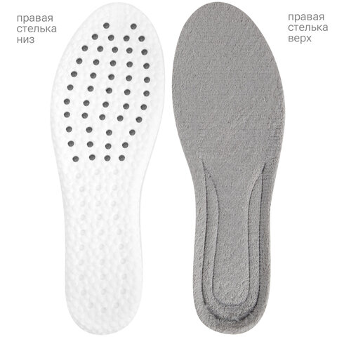 Стельки для обуви ЗИМНИЕ УТЕПЛЕННЫЕ, материал PU PRO, р. RU 34-39 / EU 35-40, SHEGRA (ШЕГРА), 700759