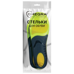 Стельки для кроссовок СПОРТИВНЫЕ КАРКАСНЫЕ, материал PU PRO SPORT, размер RU 36-37 / EU 37-38, с линиями выреза, SHEGRA (ШЕГРА), 700765