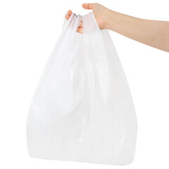 Пакет &laquo;майка&raquo; КОМПЛЕКТ 100 штук, 28+15&times;55, ПНД белый, 15 мкм, LAIMA, 700787