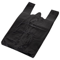 Пакет &laquo;майка&raquo; КОМПЛЕКТ 100 штук, 28+15&times;55, ПНД черный, 15 мкм, LAIMA, 700788