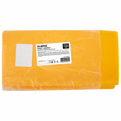 Пакет &laquo;майка&raquo; КОМПЛЕКТ 100 штук, 38+20&times;70, ПНД желтый, 25 мкм, LAIMA, 700791