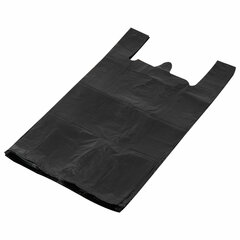 Пакет &laquo;майка&raquo; КОМПЛЕКТ 50 штук, 40+18&times;70, ПНД черный 25 мкм, LAIMA, 700792