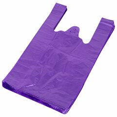 Пакет &laquo;майка&raquo; КОМПЛЕКТ 100 штук, 25+13&times;44, ПНД фиолетовый, 13 мкм, LAIMA, 700795