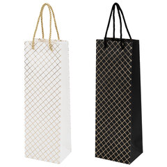 Пакет подарочный под бутылку (1 штука), 13х9x36 см (B), "Leather Bottle Bag", ассорти, ЗОЛОТАЯ СКАЗКА, 700802