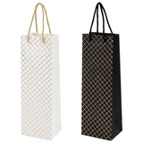 Пакет подарочный под бутылку (1 штука), 13х9x36 см (B), "Leather Bottle Bag", ассорти, ЗОЛОТАЯ СКАЗКА, 700802