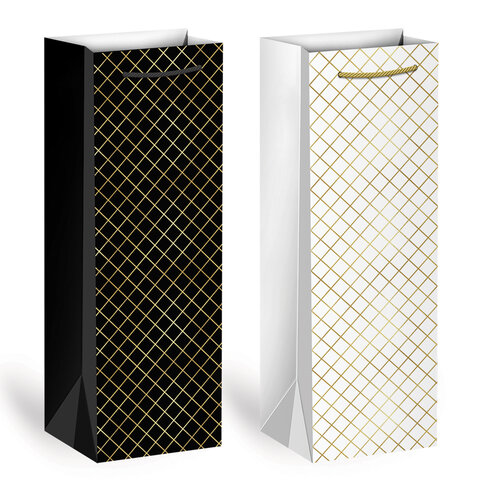 Пакет подарочный под бутылку (1 штука), 13х9x36 см (B), "Leather Bottle Bag", ассорти, ЗОЛОТАЯ СКАЗКА, 700802