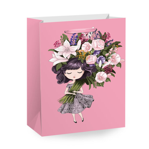 Пакет подарочный (1 штука) 18х10х23 см (M), "Kraft For Woman", ассорти, глиттер, фольга, ЗОЛОТАЯ СКАЗКА, 700805 - фото 5