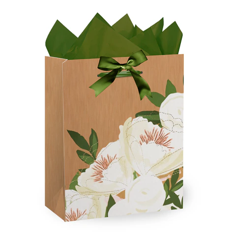 Пакет подарочный (1 штука) 18х10х23 см (M), "Flowers", ассорти, глиттер, c тишью, ЗОЛОТАЯ СКАЗКА, 700808 - фото 3