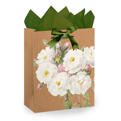 Пакет подарочный (1 штука) 18х10х23 см (M), "Flowers", ассорти, глиттер, c тишью, ЗОЛОТАЯ СКАЗКА, 700808 - фото 2