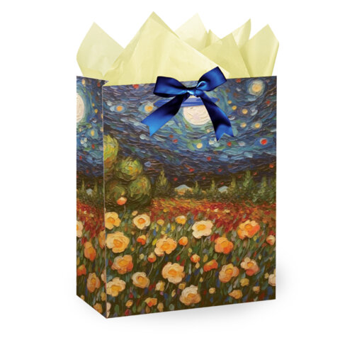 Пакет подарочный (1 штука) 18х10х23 см (M), "3D Flowers", ассорти, с тишью, ЗОЛОТАЯ СКАЗКА, 700809 - фото 3