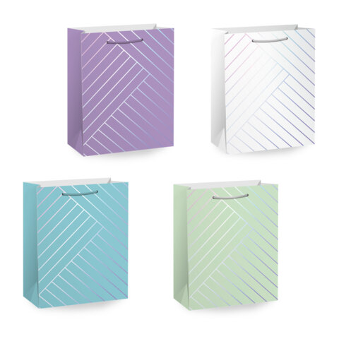 Пакет подарочный (1 штука) 18х10х23 см (M), "Leather Bag", ассорти, с тиснением, ЗОЛОТАЯ СКАЗКА, 700811