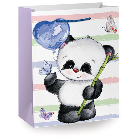 Пакет подарочный (1 штука) 26х13х32 см (L), "Lovely Animals", ассорти, глиттер, ЗОЛОТАЯ СКАЗКА, 700816 - фото 4