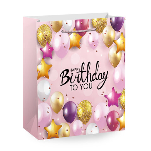 Пакет подарочный (1 штука) 26х13х32 см (L), "Party Collection", ассорти, глиттер, фольга, ЗОЛОТАЯ СКАЗКА, 700817 - фото 2