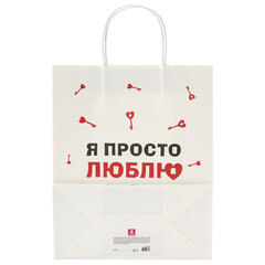 Пакет подарочный (1 штука) 26&times;13&times;32 см (L) &laquo;Love Story&raquo;, ассорти, крафт, ЗОЛОТАЯ СКАЗКА, 700821