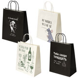 Пакет подарочный (1 штука) 26х13х32 см (L) "Woman Funny Notes", ассорти, крафт, ЗОЛОТАЯ СКАЗКА, 700822