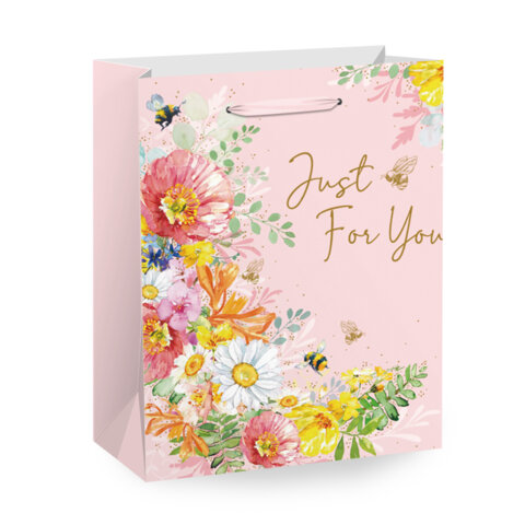 Пакет подарочный (1 штука) 33х13х45 см (XL), "Flower Mix", ассорти, глиттер, фольга, ЗОЛОТАЯ СКАЗКА, 700825 - фото 5